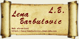 Lena Barbulović vizit kartica